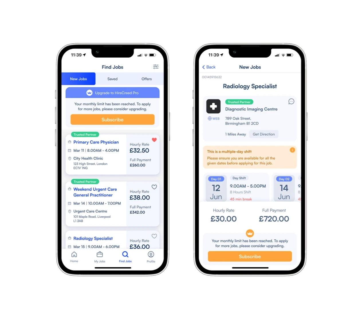 Subscription Reminders screen